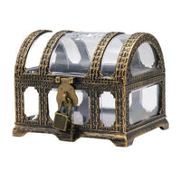 4 x RAW Customer Returns Sctmda treasure chest small treasure chest with lock pirate treasure chest small treasure chest vintage mini treasure chest antique pirate treasure chest plastic pirate treasure chest pirate chest transparent - RRP €79.96