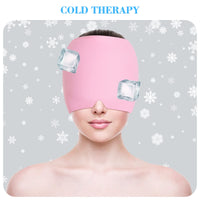 1 x RAW Customer Returns ABYON Migraine Mask Gel Cooling Cap, Stretchable Headache Cap, Reusable Cold Compression Therapy Cooling Pack Ice Cap for Relief Headaches Tension, Stress, Cooling Pink - RRP €17.14