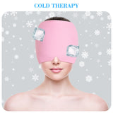 1 x RAW Customer Returns ABYON Migraine Mask Gel Cooling Cap, Stretchable Headache Cap, Reusable Cold Compression Therapy Cooling Pack Ice Cap for Relief Headaches Tension, Stress, Cooling Pink - RRP €17.14