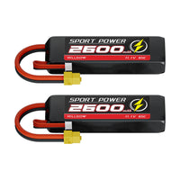 1 x RAW Customer Returns Hilldow M11 RC Battery 3S LiPo Battery 11.1V 65C 2600mAh with XT60 Plug, 2 Pack Lipo Battery Rechargeable for RC Airplane UAV Drone FPV - RRP €40.99