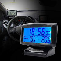 1 x RAW Customer Returns Baceyong Car Clock Thermometer, 2 in 1 Digital Clock and Thermometer with LED Display, used for car interior and exterior - RRP €26.4