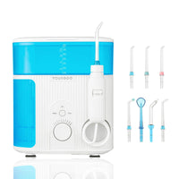 1 x RAW Customer Returns YOUNGDO Oral Irrigator, Tooth Cleaner with UV Disinfection, Fixed Oral Irrigator with 800ml Water Tank and 7 Nozzles, Water Flosser Ideal for Family - RRP €59.0