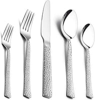 7 x Brand New Cutlery Set, HaWare 36-piece stainless steel cutlery set with steak knife for 6 people, modern dining cutlery set with hammer handle, knife fork spoon set for home restaurant, dishwasher safe - RRP €174.93