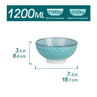 1 x RAW Customer Returns vancasso bowl set Macaron 2-piece large bowl set made of porcelain, capacity 1200 ml, soup bowls, ramen bowl, dessert bowl, salad bowls, soup bowls, bowl - RRP €30.24