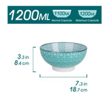 1 x RAW Customer Returns vancasso bowl set Macaron 2-piece large bowl set made of porcelain, capacity 1200 ml, soup bowls, ramen bowl, dessert bowl, salad bowls, soup bowls, bowl - RRP €30.24