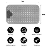 1 x RAW Customer Returns Blue bathtub mat non-slip 70x40cm shower mat non-slip with massage, non-slip bath mat with suction cup and drainage holes TPE shower mats mildew resistant BPA free, machine washable - RRP €20.4