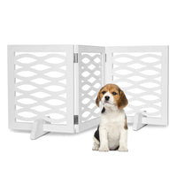 1 x RAW Customer Returns JAZUIHA wooden dog gate, freestanding dog gate, safety gate stair gate without drilling for door entrance hallway stairs, dog gate for apartment foldable L 120 x H 48 cm - RRP €68.56