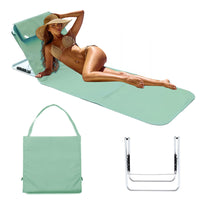 1 x RAW Customer Returns TAZZOR foldable beach mat with adjustable backrest, sun mat for the beach, beach mattress with carrying bag for garden, camping, picnic, travel, vacation, beach lounger, foldable, lightweight - RRP €40.33