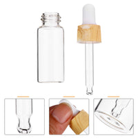 1 x Brand New SOLUSTRE 15Ml Frosted Clear Glass Dropper Bottles Essential Oil Bottles With Pipette And Bamboo Lid Perfume Sample Vials Essence Liquid Cosmetic Container - RRP €26.2