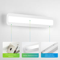 1 x RAW Customer Returns Yafido 14W LED mirror light bathroom 230V 40CM LED bathroom light wall 1050Lumen bathroom mirror lamp 3000K warm white, 4000K neutral white, 6000K cold white wall lamp - RRP €42.35