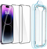 20 x Brand New  Pack of 2 Tempered Glass Screen Protector for iPhone 14 Pro Max, Full Screen Tempered Glass with Frame Installation Aid, Screen Protector Anti-Scratch 9H Hardness Glass, Tempered Glass Film for 14 Pro Max - RRP €140.8