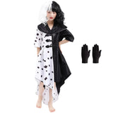 19 x Brand New Cruella Devil Costume Hooded Coat Cardigan - Evil Madame Dress Cardigan - Cruella Deville Costumes Movie Character Disguise Girls for Carnival Halloween Party S  - RRP €410.78