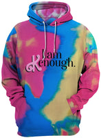 1 x RAW Customer Returns EUDOLAH Men Tie-Dye I am Kenough Hoodie with Pocket Trendy Letter Graphic Print Colorful Long Sleeve Sweatshirt 1 Black,L - RRP €30.48