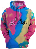 1 x RAW Customer Returns EUDOLAH Men Tie-Dye I am Kenough Hoodie with Pocket Trendy Letter Graphic Print Colorful Long Sleeve Sweatshirt 1 Black,L - RRP €30.48