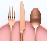 1 x RAW Customer Returns Bestdin cutlery set for 6 people, 30 piece stainless steel cutlery set rose gold matt cutlery set with knife fork spoon, high-quality stainless steel cutlery, dishwasher safe. - RRP €33.26