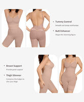 1 x RAW Customer Returns FeelinGirl Bodysuit Shapewear Tummy Control, Backless Bodysuit for Women, Seamless Faja Body Shaper, Sculpting Shaper Overbust, Shaping Bodysuits Plus Size Beige 3XL 4XL - RRP €34.27