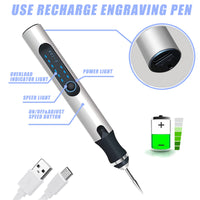 1 x RAW Customer Returns Electric Engraving Pen 3 Gears with Adjustable Speed Multifunctional Engraving Tool Set Portable Wireless Engraving Tool Etching Pen for DIY Jewelry Metal Glass Ceramic Stone Engraving - RRP €24.0