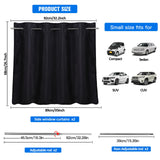 1 x RAW Customer Returns ZATOOTO Car Sun Shade for Rear Windows, Privacy Screen Window, Car Window Darkening with Adjustable Rods, Car Sun Shade for Side Windows or Tailgates, UV Protection Heat Protection, 2 Pack - RRP €24.98