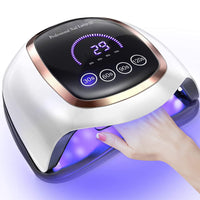 1 x RAW Customer Returns NAXBEY Professional UV LED Nail Lamp, 168W LED Gel Nail Lamps with 7.5 Large LCD Touch Screen 4 Timer Settings Auto Sensor, Nail Dryer for Home Use - RRP €29.5