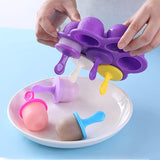 1 x Brand New Ice Cream Molds Popsicle Molds, Ice Cream Molds Ice Lolly Silicone, Silicone Mini Ice Cream Molds, 7 Cavity Ice Cream Molds Ice Lolly Silicone, DIY Ice Pop Mold Purple  - RRP €20.4