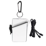 1 x RAW Customer Returns Transparent Badge Holder, ID Badge Holder Horizontal Neck Waterproof and Transparent with Lanyards, Neck Badge Holder Used by Workers Employees Students Conferences, Card Holder with Lanyard - RRP €9.08