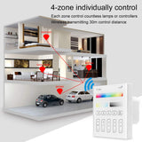 1 x RAW Customer Returns 2.4G Wireless Smart Panel Controller for 4 Zone Smart Panel LED Controller RGBW RGBWC CCT 100-240V Touch Switch Dimmer - RRP €22.99