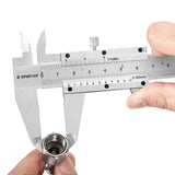 1 x RAW Customer Returns Spurtar caliper 150 mm analog caliper 1 20 Vernier reading 0.05 mm - precision stainless steel analog caliper with locking screw, thread table including case - RRP €19.27