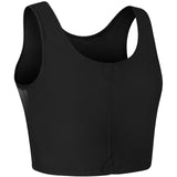 1 x RAW Customer Returns XUJI Transgender FTM Zip Up Breathable Half Chest Binder B, 5XL  - RRP €31.57