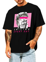 1 x Brand New Elegancity Black T-Shirt Pink Men s Summer Crew Neck T-Shirt Short Sleeve Men s T-Shirt XXL - RRP €27.6