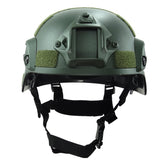 1 x RAW Customer Returns ATAIRSOFT MICH 2000 Style Softair Tactical Combat Army Military Airsoft Paintball Helmet with Side Rail and NVG Mount OD Green - RRP €34.26