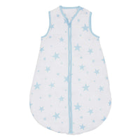 5 x RAW Customer Returns Bloomsbury Mill - Organic Cotton Baby Sleeping Bag - Four Seasons 2.5 Tog - Ultra Soft Breathable Muslin - Newborn Bedding - 0 to 6 Months - Blue and White Stars - RRP €116.9