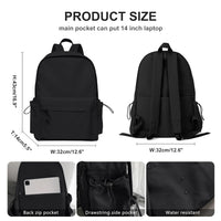 1 x RAW Customer Returns Memoryee Backpack Women Men School University Large 35L Laptop 14 Inch Aesthetic Modern Waterproof for Hiking Bicycle Travel Outdoor Trekking Sporty Night Black - RRP €26.21