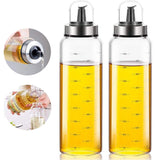 1 x RAW Customer Returns FARI Vinegar Oil Bottle, 2x500ml Oil Dispenser and Glass Olive Oil Bottle Container for Kitchen, Cooking, Grilling, Pasta, Leak-Proof and Dishwasher Safe 2, 500ml  - RRP €19.15