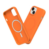 1 x RAW Customer Returns RhinoShield Case Compatible with iPhone 13 14 SolidSuit - MagSafe Compatible - Shock Absorbing Slim Protective Case with Premium Finish - 3.5 Meter Drop Protection - Neon Orange - RRP €44.99