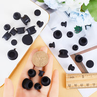 1 x RAW Customer Returns GORGECRAFT 30pcs 5 Sizes Black Silicone Caps for Salt and Pepper Shakers Salt Stopper 6 7 9 11 13mm Replacement Bottle Caps Reusable Round Caps for Bottles Pipes - RRP €19.2