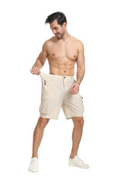 1 x RAW Customer Returns Tansozer Shorts Men Summer Quick-drying Hiking Pants Short Stretch Cargo Bermuda Sports Pants Outdoor Trekking Hiking Shorts with 5 Pockets Khaki M - RRP €30.08