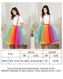 1 x RAW Customer Returns Babyonlinedress Short Tulle Petticoat Tutu Skirt Women Party Ballet Dance Skirt Women Vintage Multiple Colors Elastic Waist Rainbow One Size - RRP €36.4