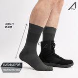 1 x RAW Customer Returns ACE Jackal Socks - 3 Pairs of Tactical Stockings with Merino Wool Anti-Blister Padding - Hiking Trekking - Black - 44.5-46 - RRP €20.16