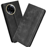 1 x Brand New XINNI Cover for Realme 11 5G Case, Retro Magnetic Flip PU TPU Leather Wallet, Black - RRP €20.4