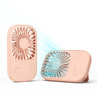 1 x RAW Customer Returns JISULIFE Handheld Fan Mini Fan, Small Portable Fan with Holder, Rechargeable USB Eyelash Fan with 3 Speeds, Make up Fan for the Office Outdoor Pink - RRP €18.14