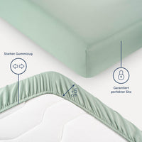 1 x RAW Customer Returns Blumtal fitted sheet 140x200 cm - bed sheet 140x200 made of microfibre - Oekotex certified fitted sheet 140x200 cm 140x200 fitted sheet - sheet 140x200 cm - fitted sheet - Summer Green - Green - RRP €11.99