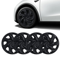 1 x RAW Customer Returns BASENOR Tesla Model Y Wheel Cover 19 Inch Hubcap Wheel Hub Caps OEM Rim Protection Cover Replacement Matte Black Hubcaps Outdoor Accessories Set of 4 Model Y 19 Inch Phantom  - RRP €219.68