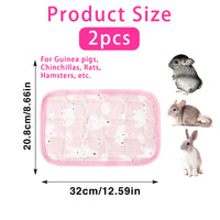 1 x Brand New Hileyu Hamster Cooling Mat, 2Pcs Summer Cooling Mat for Rabbits, Guinea Pig Bed Bunny Bed for Summer, Pet Cooler Summer Soft ICE Silk Washable Small Animal Cooling Mat Bed Pink  - RRP €6.88