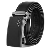 1 x RAW Customer Returns Men s Belt Ratchet Automatic Belt - Automatic Clasp Business Suit Belt Length 120 cm Wide 3.8 cm with Adjustable Unisex Work Belt Universal Outdoor Belt for Jeans Leather Belt Black - RRP €17.1