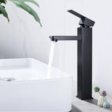 1 x RAW Customer Returns HOMELODY Bathroom Faucet Black Tall Basin Faucet Mixer Tap Bathroom Washroom Faucets Single Lever Mixer Sink Faucet Stainless Steel SUS304 - RRP €50.21