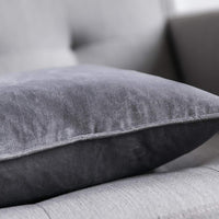 1 x RAW Customer Returns MIULEE Set of 2 Velvet Cushion Covers Flange Cushion Cover Decorative Sofa Cushions Decorative Cushions Wrapped Edge Cushion Covers Decorative Cushion Cover for Sofa Living Room Bedroom 60 x 60 cm Light Gray - RRP €21.06