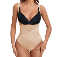 1 x RAW Customer Returns SLIMBELLE Shapewear Women s Tummy Control Body Shaper Figure-Shaping String Body Waist Shaper Corset Body Strong Shaping Fajas Thong Bodysuit Seamless Underbust Form Body Shaping Underwear with Hooks - RRP €35.28