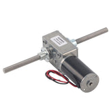 1 x RAW Customer Returns 12V Gear Motor with High Torque M8 Double Shaft 1280 Motor Worm Gear Motor Coaxial Reduction Motor for Right and Left Shaft with Flange Reduction Ratio 50  - RRP €79.83