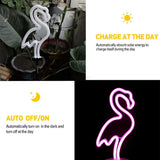 1 x RAW Customer Returns Tongdejing 2pcs pack Flamingo Lights Solar Powered LED Lights Landscaping Neon Lights Outdoor Decoration for Party Yard Garden Size 2pcs  - RRP €20.4