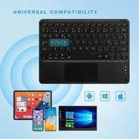 1 x RAW Customer Returns KOOCHUWAH Bluetooth Keyboard with Touchpad Spanish Backlit Layout for iOS Android Windows Systems, Compatible with iPad Galaxy Tab Huawei Matepad XIAOMI Acer Lenova Tablets - RRP €30.72